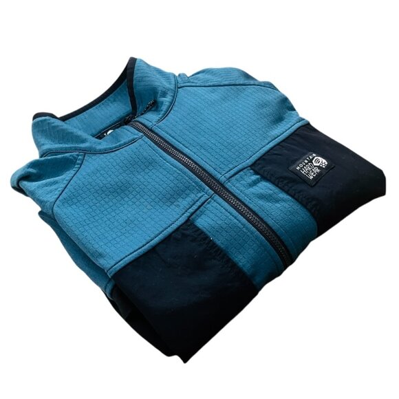 Mountain Hardwear Men's Thermatic™ Grid Fleece Jacket - Blue/Black - Picture 1 of 4
